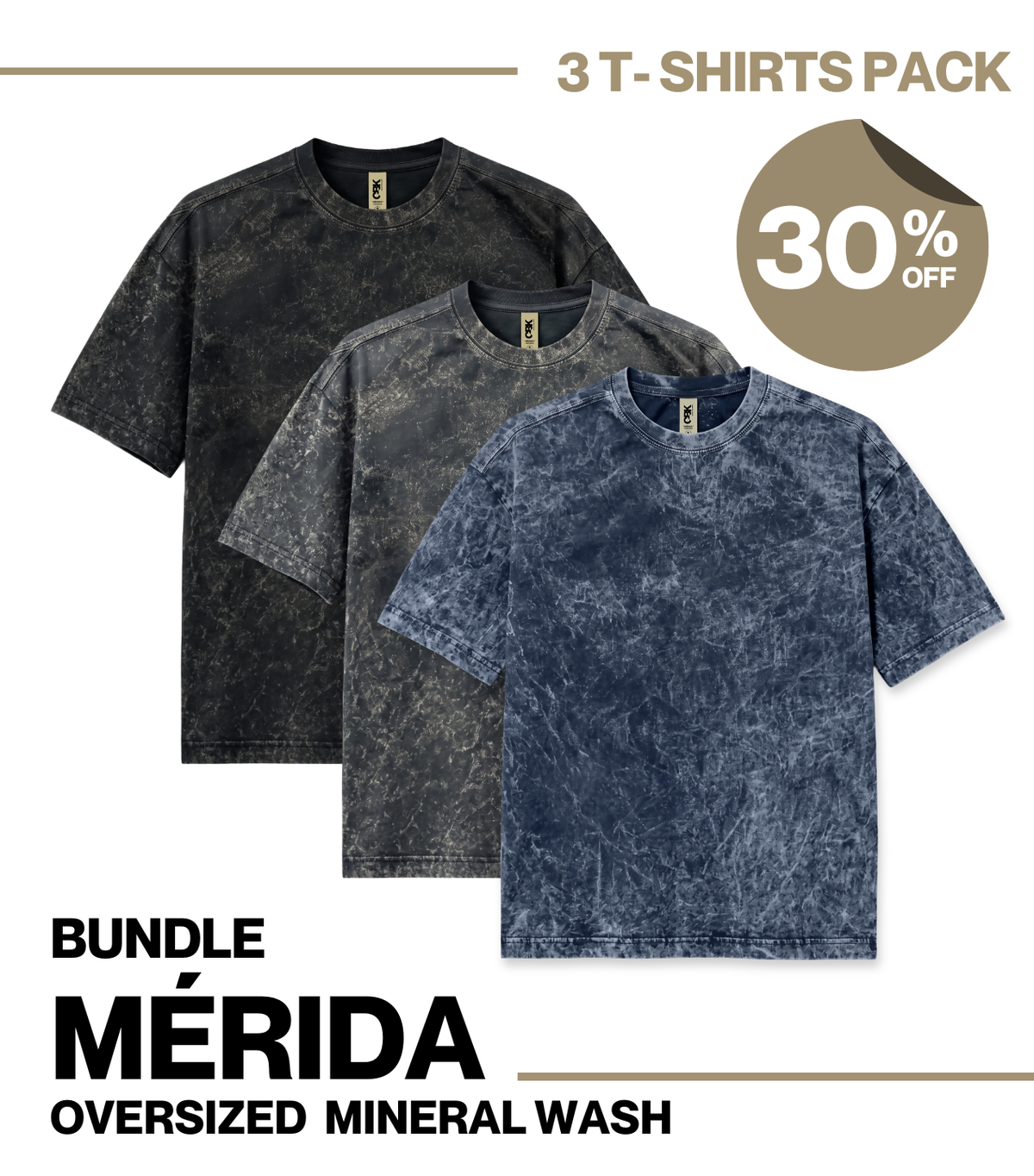 Bundle Mérida Mineral Wash 3x | Oversized