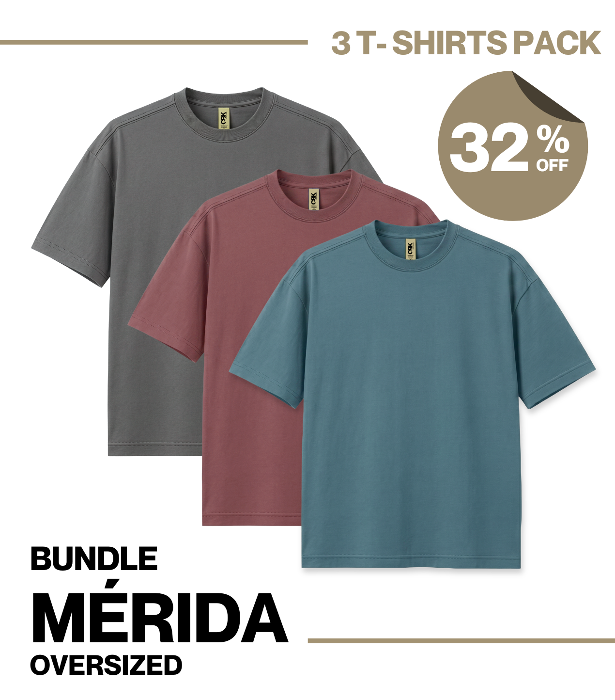 Bundle Mérida 3x  | Oversized